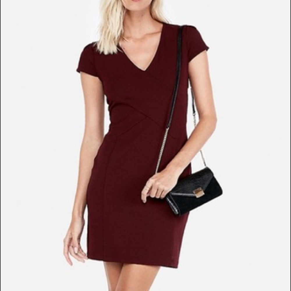 Express burgundy dress